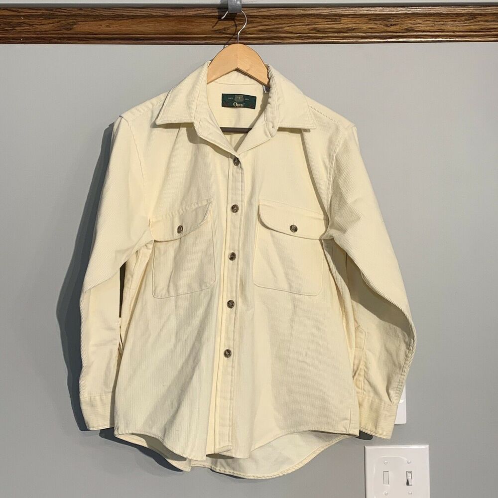 Vintage Orvis Shirt Jacket Corduroy Button Up Heavyweight Shacket Sz M Womens